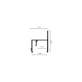 06-14 PROFIL KONTUR LED Z KLOSZEM 25MM (PRZYŚCIENNY)