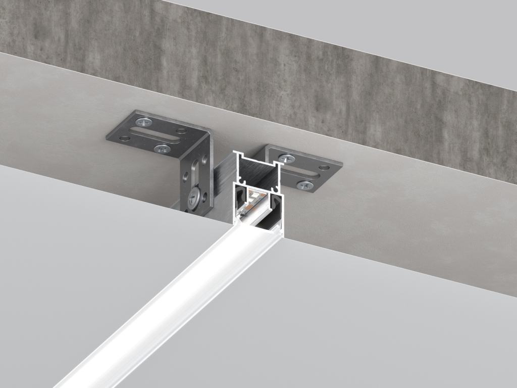 06-13 DEEP PROFIL LED «LINIA ŚWIETLNA» Z KLOSZEM 25MM
