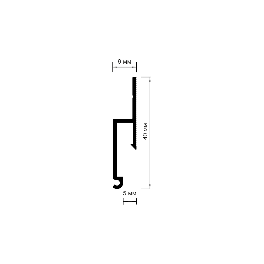 01-12 PROFIL «CIEŃ» 5MM (PRZYŚCIENNY)
