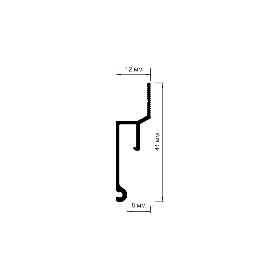 01-13 PROFIL «CIEŃ» 8MM (PRZYŚCIENNY)
