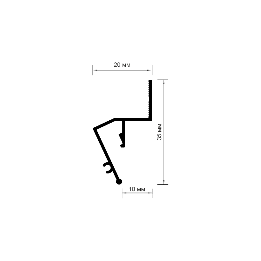 01-14 PROFIL «CIEŃ» 10MM (PRZYŚCIENNY)