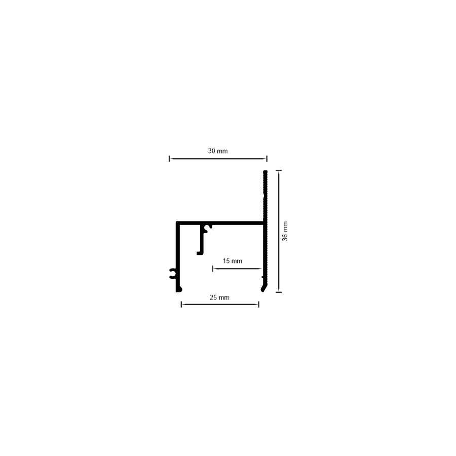 06-14 06-14 PROFIL KONTUR LED Z KLOSZEM 25MM (PRZYŚCIENNY)
